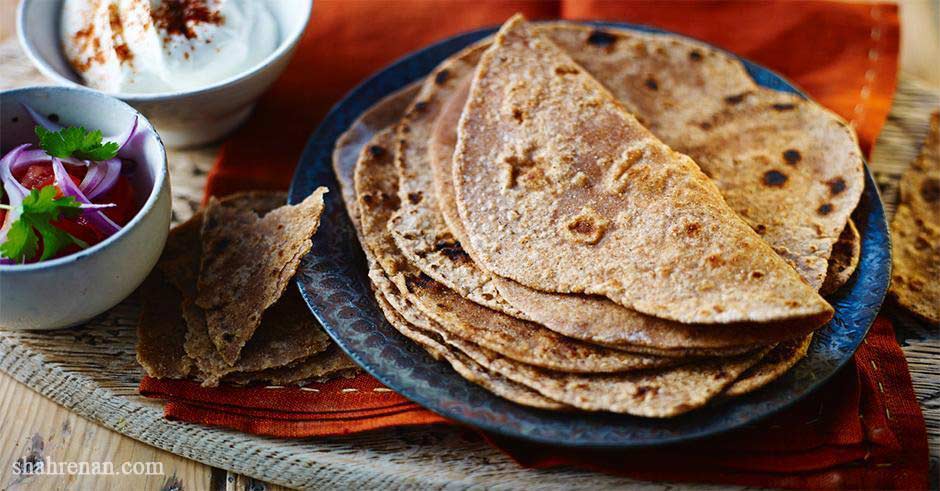 طرز تهیه نان چاپاتی هندی (نان تابه ای)